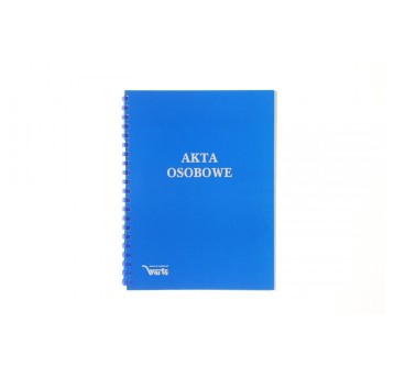 Teczka na akta osobowe na spirali niezadrukowana A4 WARTA karton lakierowany kol. niebieski [1824-339-093]