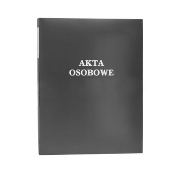 Teczka na akta osobowe na spirali zadrukowana A4 WARTA karton kol. czarny binda zewnętrzna [1824-339-099]