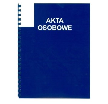 Teczka na akta osobowe na spirali zadrukowana A4 WARTA karton kol. niebieski binda zewnętrzna [1824-339-097]