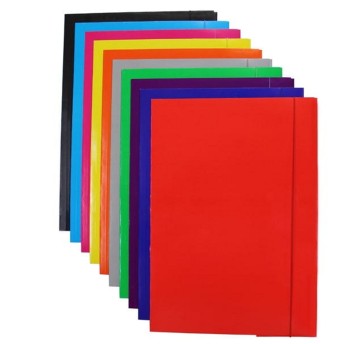 Teczka na akta osobowe z gumką A4 BARBARA karton kol. szary klejona [203]