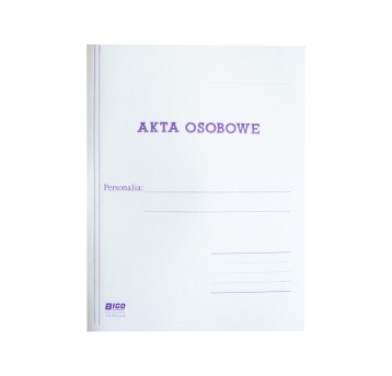 Teczka na akta osobowe z harmonijką A4 BIGO karton kol. biały ABCDE [10]
