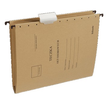 Teczka na akta osobowe zawieszkowa A4 ESSELTE karton kol. brązowy opakowanie 10 szt. [15212]