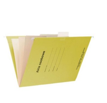 Teczka na akta osobowe zawieszkowa A4 SPIRAL karton kol. żółty 4 wkłady [401281]