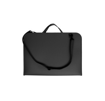 Teczka na rysunki na suwak A3+ 30mm BIURFOL tworzywo sztuczne kol. czarny regulowany pasek na ramię [TER-02-01]