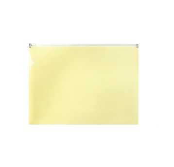 Teczka na suwak A4 BIURFOL tworzywo sztuczne kol. żółty pastelowy [TSP-A4-03]