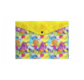 Teczka na zatrzask A4 BIURFOL tworzywo sztuczne wzór Owoce [TKN-A4-04]