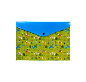 Teczka na zatrzask A4 BIURFOL tworzywo sztuczne wzór Pady [TKN-A4-06]