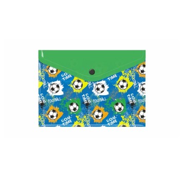 Teczka na zatrzask A5 BIURFOL tworzywo sztuczne wzór FOOTBALL [TKN-A5-34]