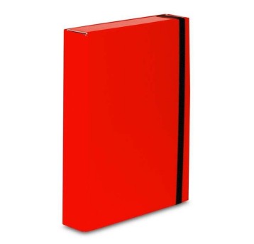 Teczka pudełko z gumką A4 50mm VAUPE BOX CARIBIC karton kol. czerwony [341-21]