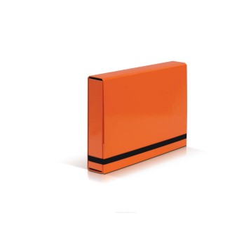 Teczka pudełko z gumką A4 50mm VAUPE BOX CARIBIC karton kol. pomarańczowy [341-16]