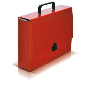 Teczka pudełko z rączką A4 VAUPE CLASSIC karton kol. czerwony [305/01]