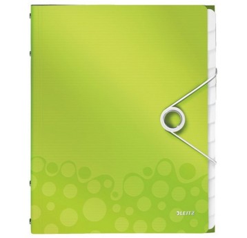 Teczka segregująca 12 przegródek A4 LEITZ WOW tworzywo sztuczne kol. zielony [46340064]