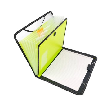 Teczka segregująca A4 D.RECT tworzywo sztuczne kol. zielony neonowy [009392]