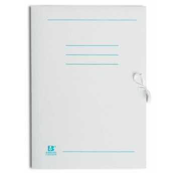 Teczka wiązana A4 BARBARA papierowa kol. biały 280g z nadrukiem [0820262N]
