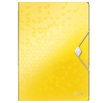 Teczka z gumką A4 15mm LEITZ WOW tworzywo sztuczne kol. żółty [45990016]