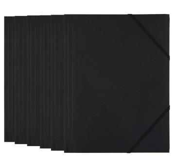 Teczka z gumką A4 30mm D.RECT tworzywo sztuczne kol. czarny [009082]