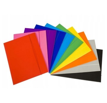 Teczka z gumką A4 BARBARA karton lakierowany kol. mix wzorów 10 szt. 350g [281]