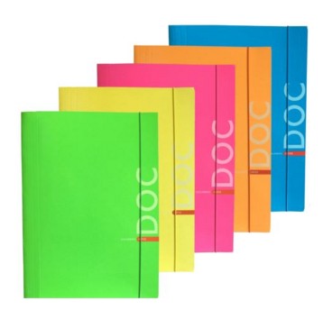 Teczka z gumką A4 BARBARA karton lakierowany kol. mix wzorów klejona