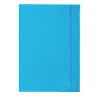 Teczka z gumką A4 BARBARA karton lakierowany kol. niebieski klejona 350g [313]