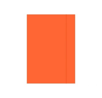 Teczka z gumką A4 BARBARA karton lakierowany kol. pomarańczowy klejona 350g [315]