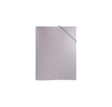 Teczka z gumką A4 BIURFOL MORANDI tworzywo sztuczne kol. szaro-różowy [TGM-A4-01]