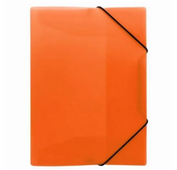 Teczka z gumką A4 BIURFOL NEON tworzywo sztuczne kol. pomarańczowy [TGP-NEON-A4-04]