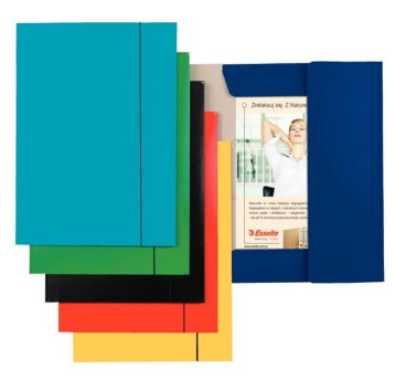 Teczka z gumką A4 ESSELTE karton lakierowany kol. niebieski [13435]