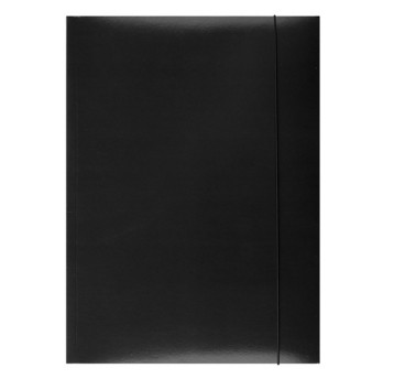 Teczka z gumką A4 OFFICE PRODUCTS karton lakierowany kol. czarny 300g [21191131-05]