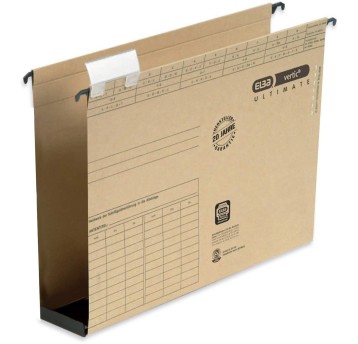 Teczka zawieszkowa A4 60mm ELBA karton kol. brązowy z poszerzanym dnem [100552064]