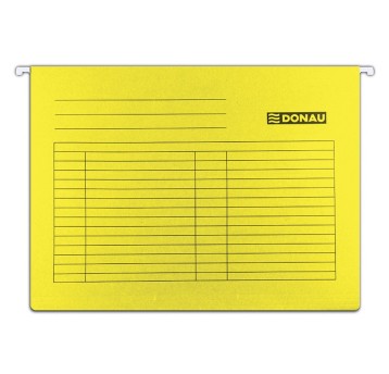 Teczka zawieszkowa A4 DONAU karton kol. żółty [7410905-11]