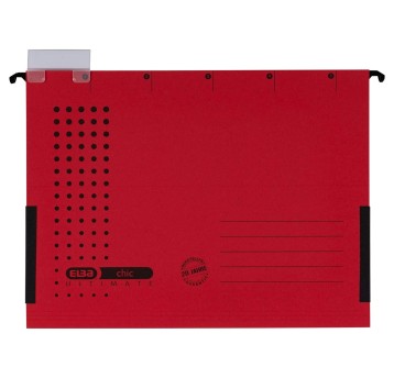 Teczka zawieszkowa A4 ELBA CHIC karton kol. czerwony z boczkami [100552105]