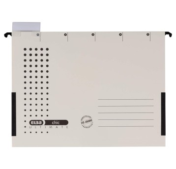 Teczka zawieszkowa A4 ELBA CHIC karton kol. kremowy z boczkami [100552101]