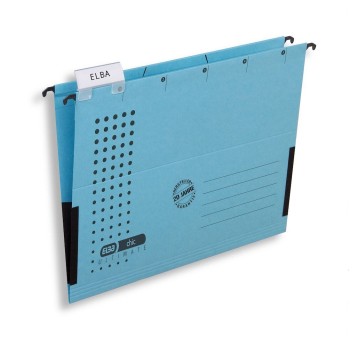 Teczka zawieszkowa A4 ELBA CHIC karton kol. niebieski z boczkami [100552099]