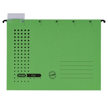 Teczka zawieszkowa A4 ELBA CHIC karton kol. zielony [100552088]