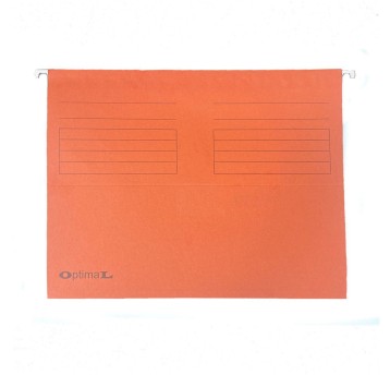 Teczka zawieszkowa A4 SPIRAL OPTIMAL karton kol. pomarańczowy z samoprzylepnym mechanizmem skoroszytowym [950015EE]