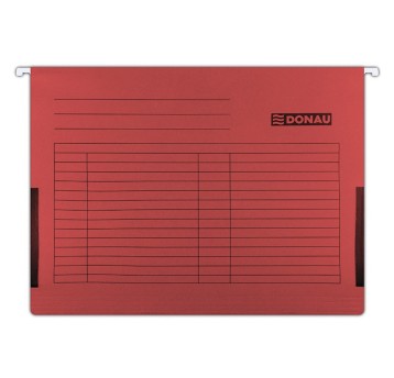 Teczka zawieszkowa z boczkami A4 DONAU karton kol. czerwony [7420905-04]