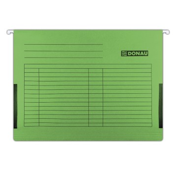Teczka zawieszkowa z boczkami A4 DONAU karton kol. zielony [7420905-06]