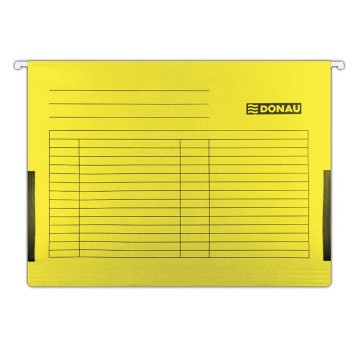 Teczka zawieszkowa z boczkami A4 DONAU karton kol. żółty [7420905-11]