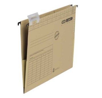 Teczka zawieszkowa z boczkami A4 ELBA karton kol. brązowy [100081040]