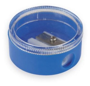 Temperówka plastikowa pojedyncza z pojemnikiem TAURUS SHA9305 mix kolorów [82-440246]