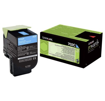 Toner LEXMARK 70C20C0 / 702C cyan 1000 str.