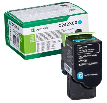 Toner LEXMARK C242XC0 cyan 3500 str.