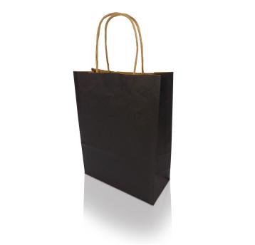 Torebka prezentowa papierowa z rączką 185 x 240 x 80mm BONG H-GREEN kol. czarny 90g [12923]