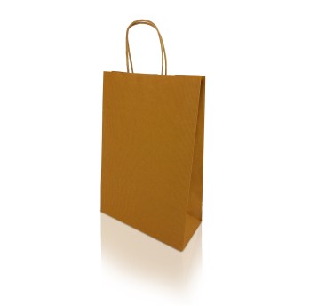 Torebka prezentowa papierowa z rączką 220 x 330 x 100mm BONG H-GREEN kol. brązowy 90g [12929]