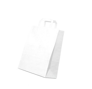 Torebka prezentowa papierowa z rączką 260 x 140 x 320mm NC KOPERTY kol. biały 70g z uchem płaskim [211334020]