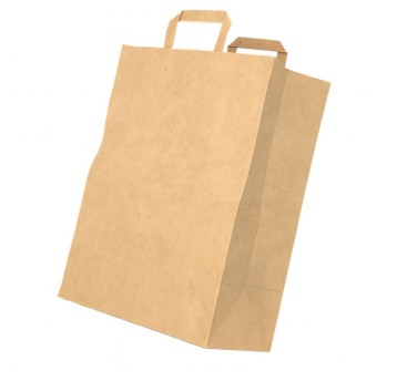 Torebka prezentowa papierowa z rączką 320 x 170 x 420mm NC KOPERTY kol. brązowy 80g z uchem płaskim [212034010]