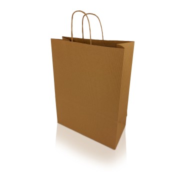 Torebka prezentowa papierowa z rączką 320 x 420 x 150mm BONG H-GREEN kol. brązowy 100g [12933]