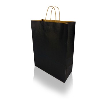 Torebka prezentowa papierowa z rączką 320 x 420 x 150mm BONG H-GREEN kol. czarny 100g [12931]