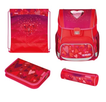 Tornister szkolny z wyposażeniem HERLITZ LOOP PLUS SWEET HEARTS [50037353]