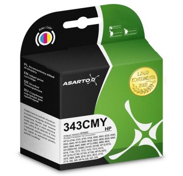 Tusz ASARTO AS-H343 do HP C8766EE / 343 CMY 18ml 568 str.